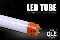T8 LED Tube 1.2m 18W 100-277VAC 3000K DLC Qualified