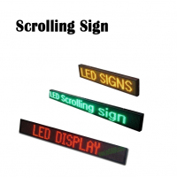 1 Row Scrolling Sign, Yellow/Red/Green/Blue/White